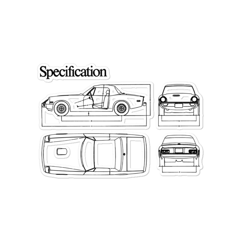 Jensen Healey   Technical Specs Sticker | Artistshot