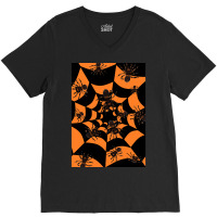 Hot Trend Halloween Tarantula Spiders In Orange And Black Tunnel V-neck Tee | Artistshot