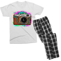 Tie Dye Gemstone Vintage Camera Men's T-shirt Pajama Set | Artistshot