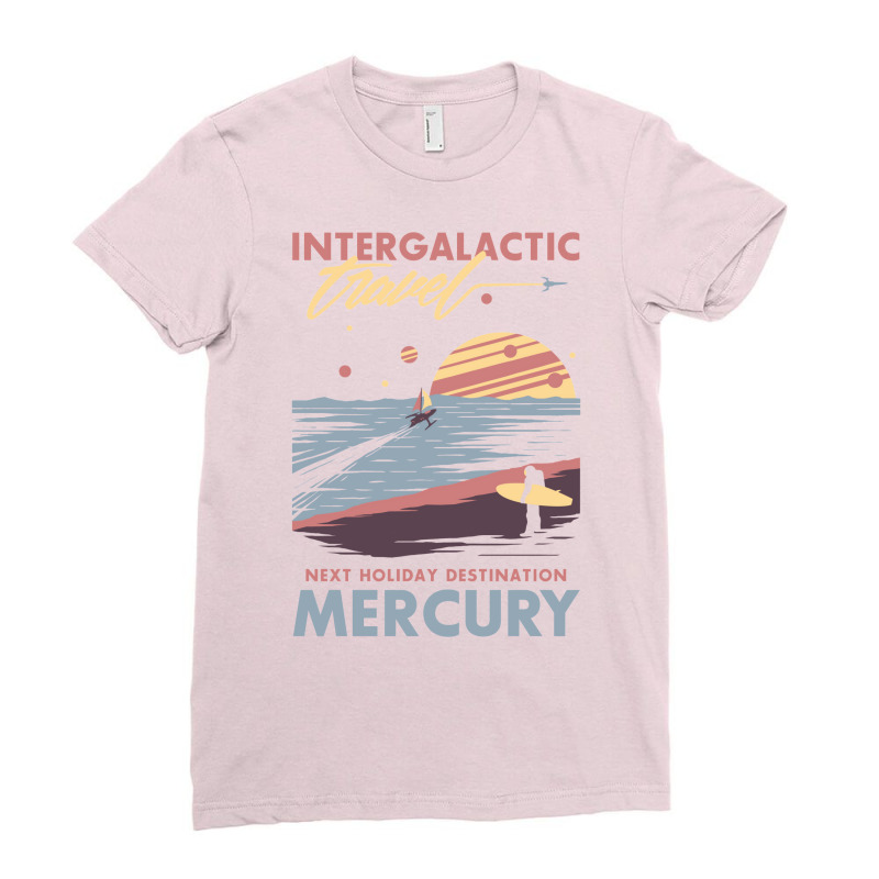 Intergalactic Travel Ladies Fitted T-Shirt by pildlhaku | Artistshot