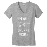 Couple St Patricks Day S I M With Drunky Mcgee Funny Women's V-neck T-shirt | Artistshot