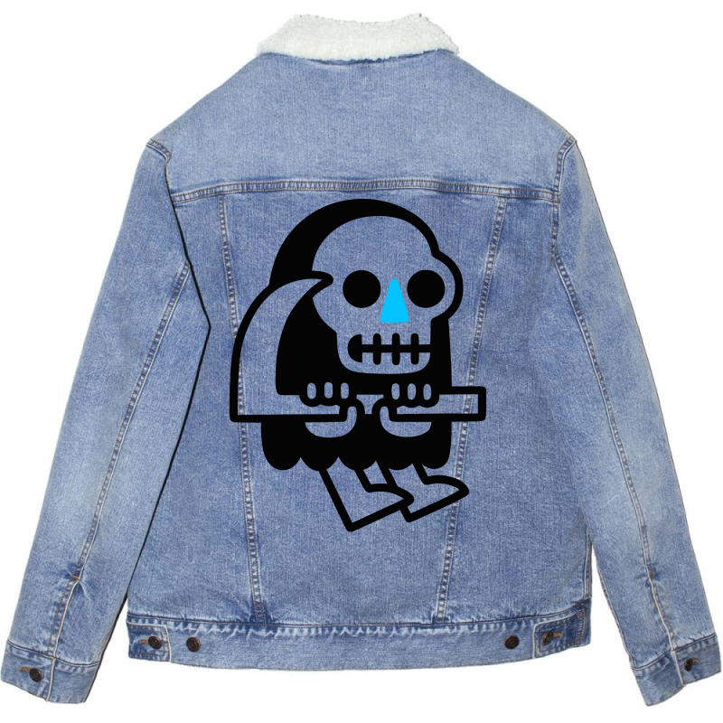 Grim Reaper Guy Unisex Sherpa-lined Denim Jacket | Artistshot