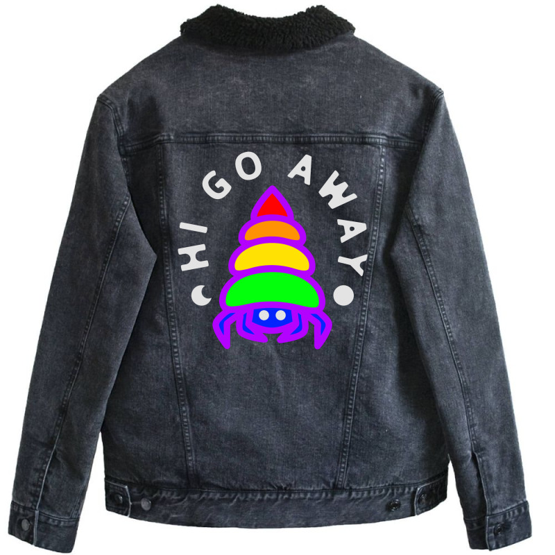 Hi Go Away Lgbt Unisex Sherpa-lined Denim Jacket | Artistshot