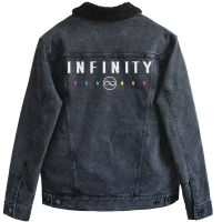 Infinity   White Dirty Unisex Sherpa-lined Denim Jacket | Artistshot