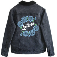 Latina Blue Rose For Dark Unisex Sherpa-lined Denim Jacket | Artistshot