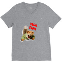 Boom Boom Basil Brush V-neck Tee | Artistshot