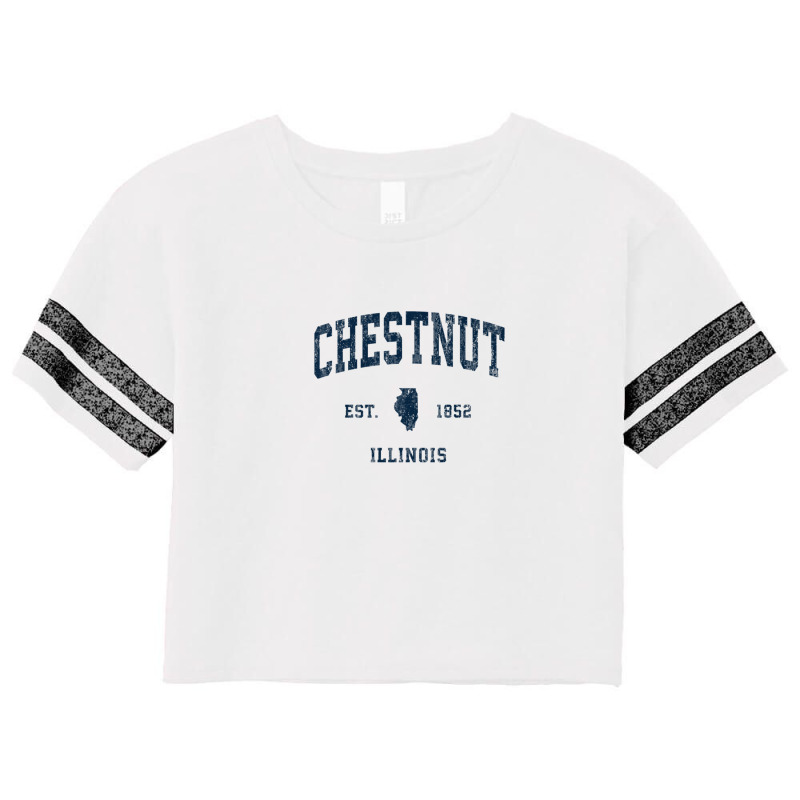 Chestnut Illinois Il Vintage Athletic Navy Sports Design Scorecard Crop Tee by legatgzlezy | Artistshot