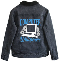 Computer Whisperer Tech Support Gift Unisex Sherpa-lined Denim Jacket | Artistshot