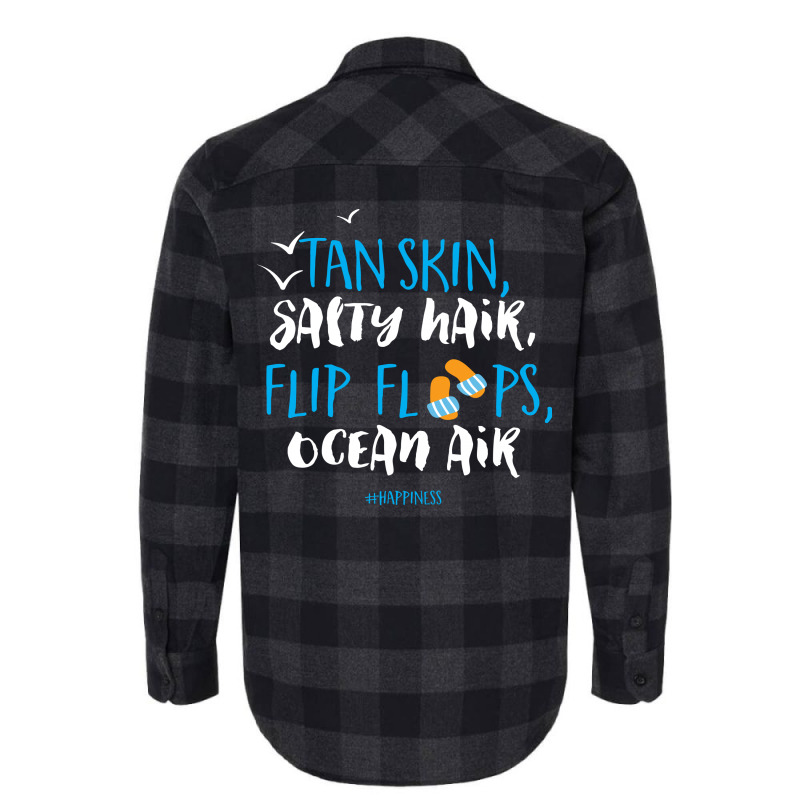 Tan Skin Salty Hair Flip Floops Ocean Air Flannel Shirt | Artistshot