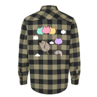 Raninbow Cat Ballon Flannel Shirt | Artistshot