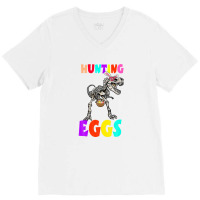 Hunting Egg Dinosaur Bone Bunny Ear Boy Kid Toddler Gift V-neck Tee | Artistshot