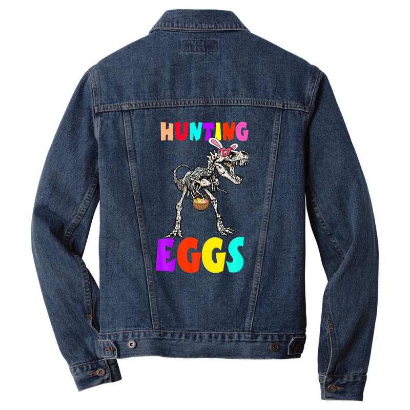 Hunting Egg Dinosaur Bone Bunny Ear Boy Kid Toddler Gift Men Denim Jacket by kajmakgezimiy | Artistshot