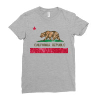 California Republic State Flag Distressed Vintage Ladies Fitted T-shirt | Artistshot