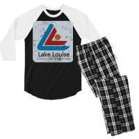 Lake Louise Vintage Ski Distressed Men's 3/4 Sleeve Pajama Set | Artistshot