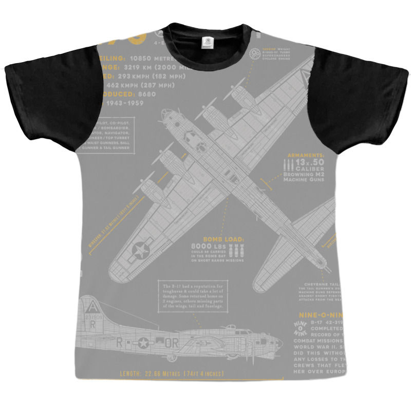 B17 Flying Fortress Graphic T-shirt | Artistshot