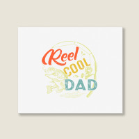 Mens Reel Cool Dad  Funny Valentine Fathers Day Christmas Landscape Canvas Print | Artistshot