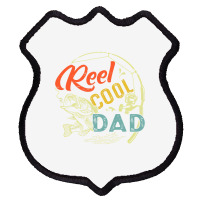 Mens Reel Cool Dad  Funny Valentine Fathers Day Christmas Shield Patch | Artistshot