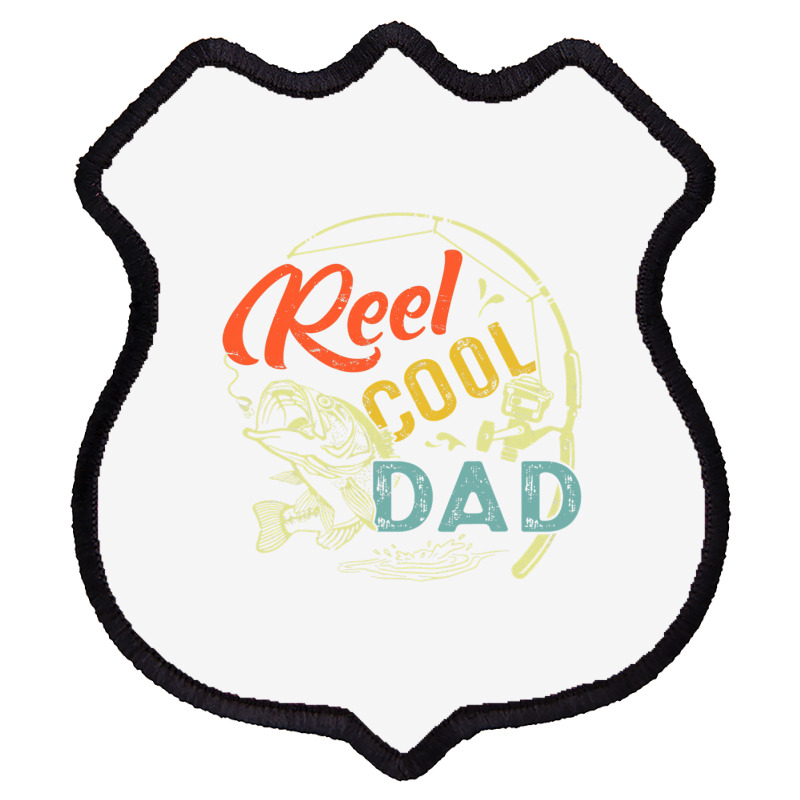 Mens Reel Cool Dad  Funny Valentine Fathers Day Christmas Shield Patch | Artistshot