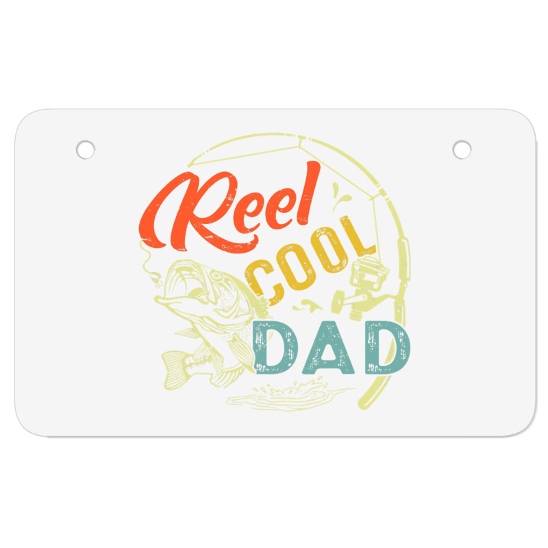 Mens Reel Cool Dad  Funny Valentine Fathers Day Christmas Atv License Plate | Artistshot