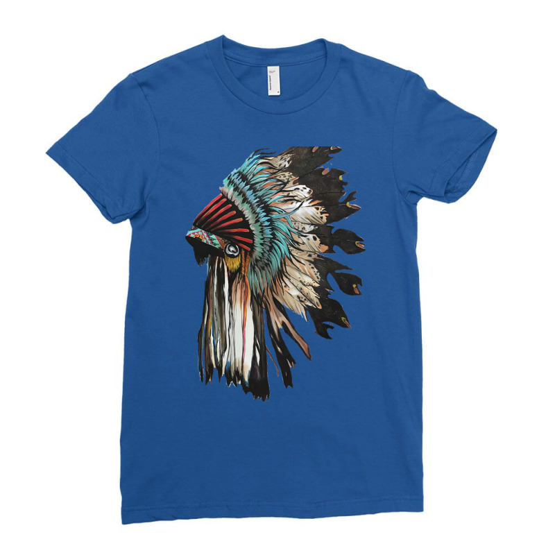 Native Headdress Ladies Fitted T-Shirt by vanellthalyah | Artistshot