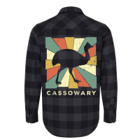 Classic Cassowary Lover Vintage Retro Animal Flannel Shirt | Artistshot