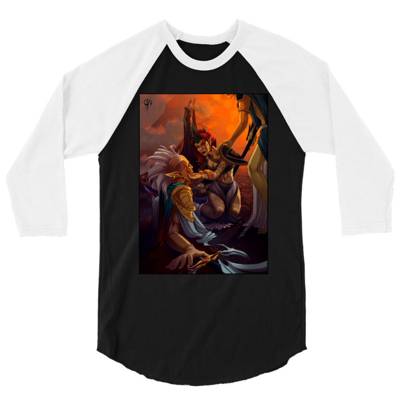 Elder Scrolls Morrowind Concept Artwork Friend 3/4 Sleeve Shirt | Artistshot