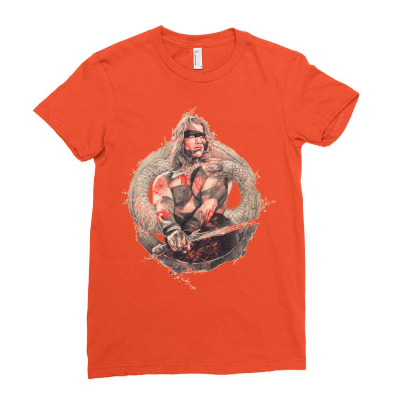 Conan The Barbarian Ilustration Vintage T Shirt Ladies Fitted T-Shirt by kampeljawdatq | Artistshot