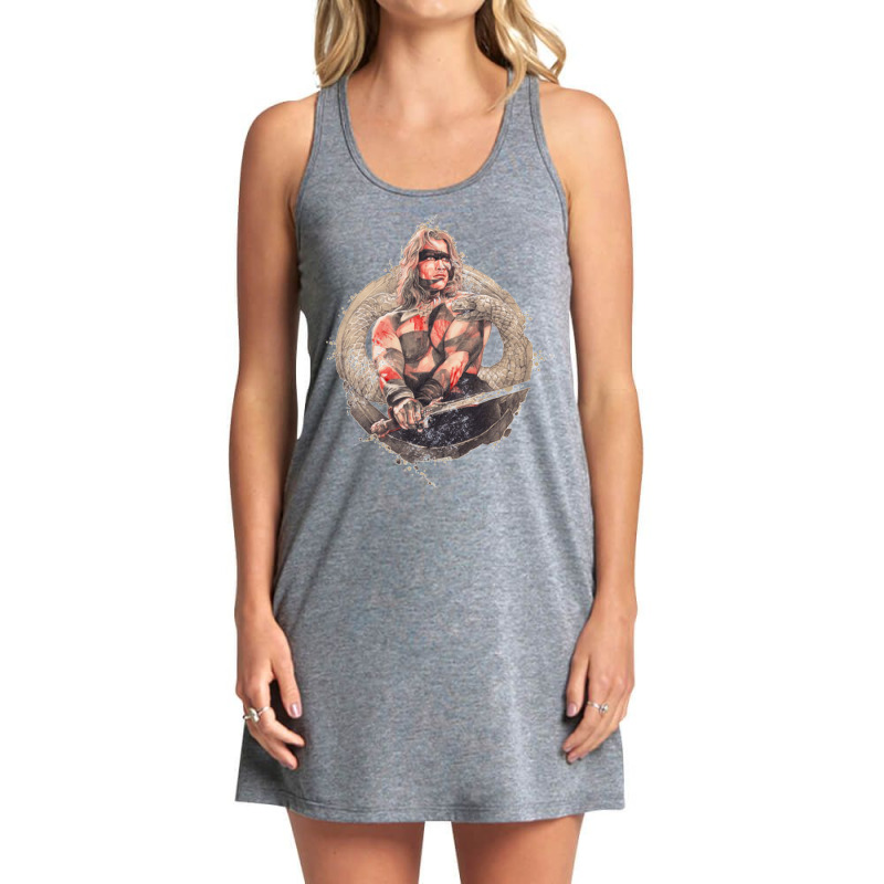 Conan The Barbarian Ilustration Vintage T Shirt Tank Dress by kampeljawdatq | Artistshot