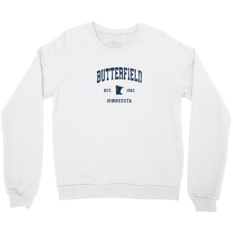 Butterfield Minnesota Mn Vintage Athletic Navy Sports Design Crewneck Sweatshirt by legatgzlezy | Artistshot