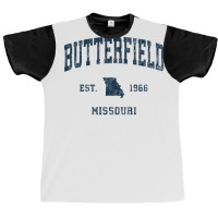 Butterfield Missouri Mo Vintage Athletic Navy Sports Design Graphic T-shirt | Artistshot