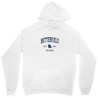 Butterfield Missouri Mo Vintage Athletic Navy Sports Design Unisex Hoodie | Artistshot