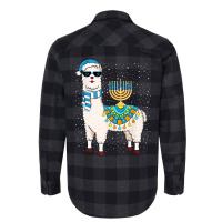 Llama With Jewish Hanukkah Chanukah Menorah Flannel Shirt | Artistshot