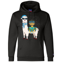 Llama With Jewish Hanukkah Chanukah Menorah Champion Hoodie | Artistshot