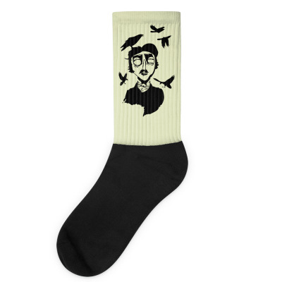 Edgar Allan Poe Socks Designed By Icang Waluyo