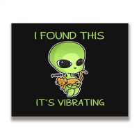 I Found This Its Vibrating Funny Aliens Cat Lovers Owner 34 Metal Print Horizontal | Artistshot