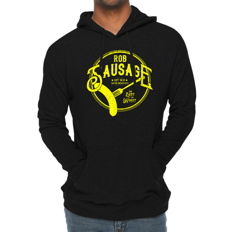 Rob Sausage Vintage Yellow Lightweight Hoodie by hapkeluciik | Artistshot