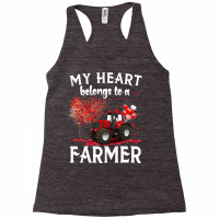 My Heart Belongs To A Farmer  Farmer Valentine For Wife Racerback Tank | Artistshot