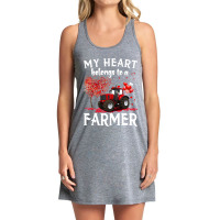 My Heart Belongs To A Farmer  Farmer Valentine For Wife Tank Dress | Artistshot