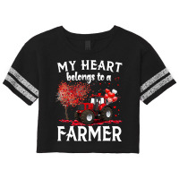 My Heart Belongs To A Farmer  Farmer Valentine For Wife Scorecard Crop Tee | Artistshot