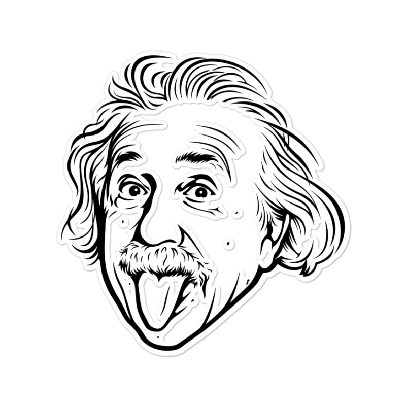 Deens Grammatica Glimmend Custom Albert Einstein Sticker By Zidane24 - Artistshot