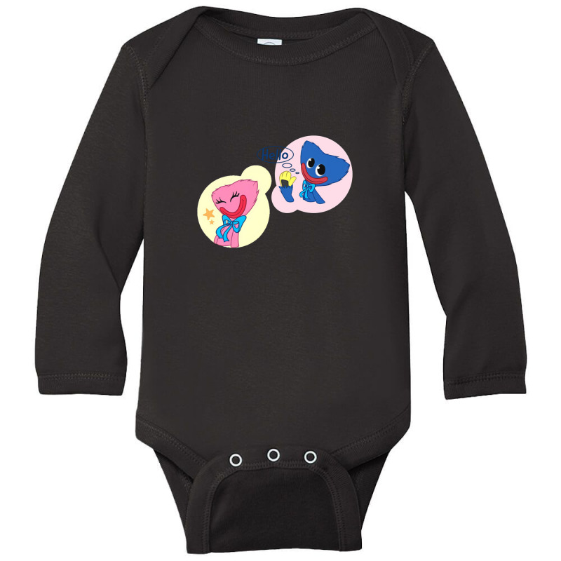 Poppy Playtime Huggy Wuggy  Amp  Kissy Missy Long Sleeve Baby Bodysuit | Artistshot