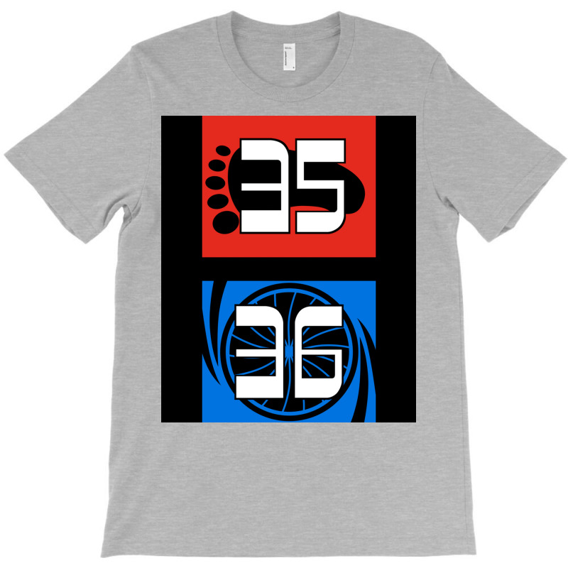 35 And 36 Sticker Poster Blue T-shirt | Artistshot