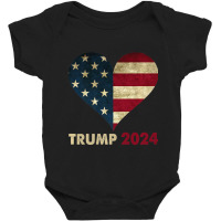 Trending American Flag Trump 2024 4th Of July Family Baby Bodysuit | Artistshot