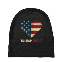 Trending American Flag Trump 2024 4th Of July Family Baby Beanies | Artistshot