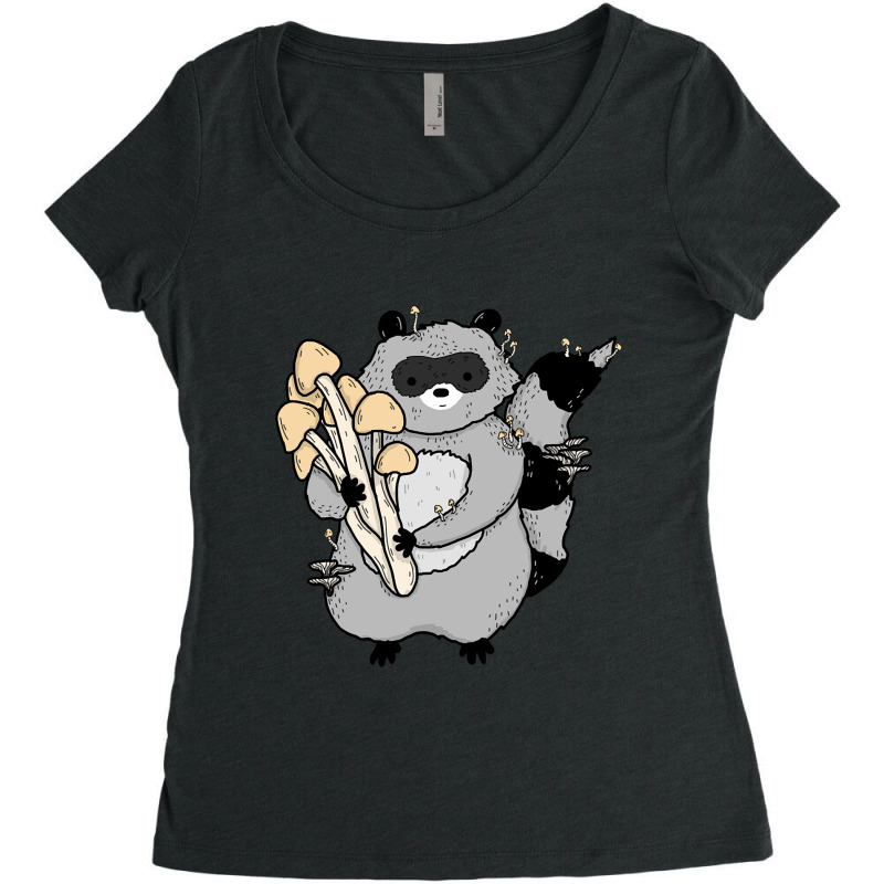 Hot Trend Mushy Raccoon Women's Triblend Scoop T-shirt by macklinsampson | Artistshot