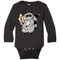 Hot Trend Mushy Raccoon Long Sleeve Baby Bodysuit | Artistshot