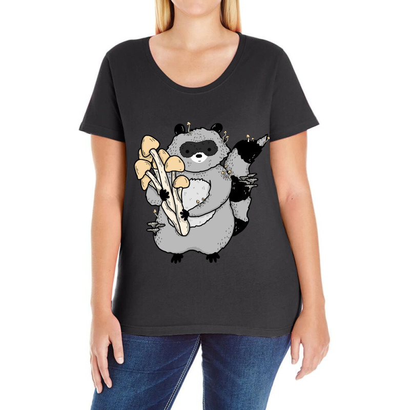 Hot Trend Mushy Raccoon Ladies Curvy T-Shirt by macklinsampson | Artistshot