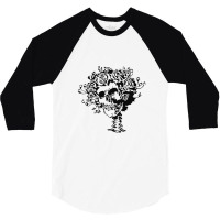 Grateful Skull Hairs 3/4 Sleeve Shirt | Artistshot