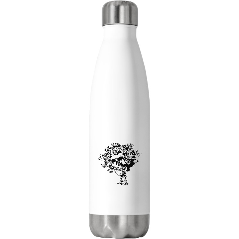 Grateful Skull Hairs Stainless Steel Water Bottle | Artistshot