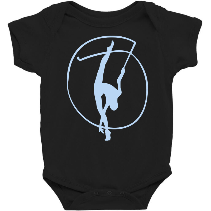 Trending Rhythmic Gymnastics With Ribbon - Blue Baby Bodysuit by poppyallen | Artistshot